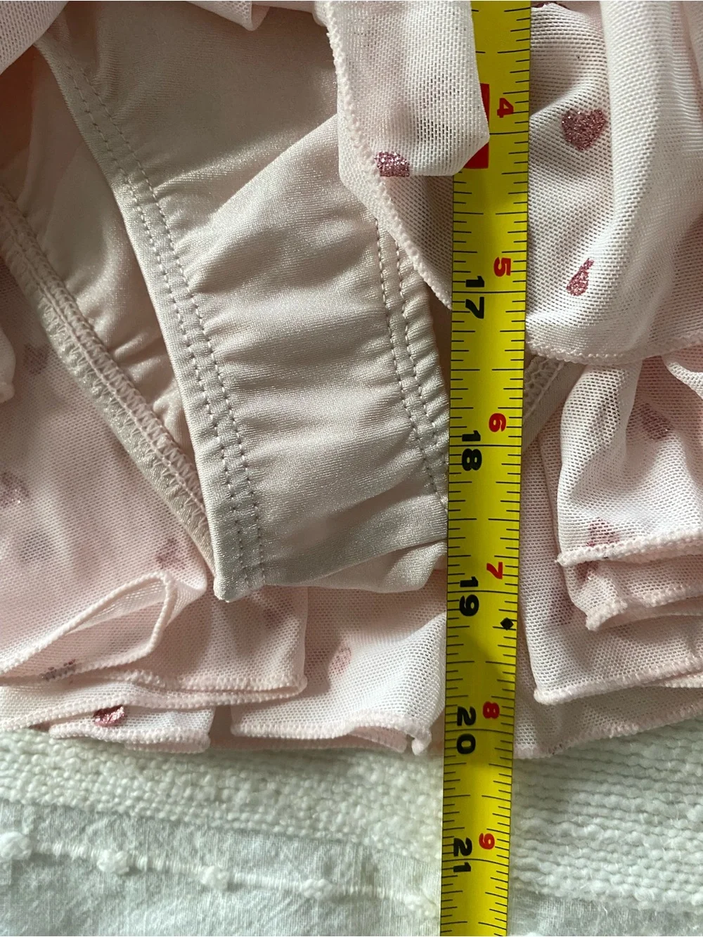 Natalie Dancewear Light Pink Heart Tulle Skirt One-Piece